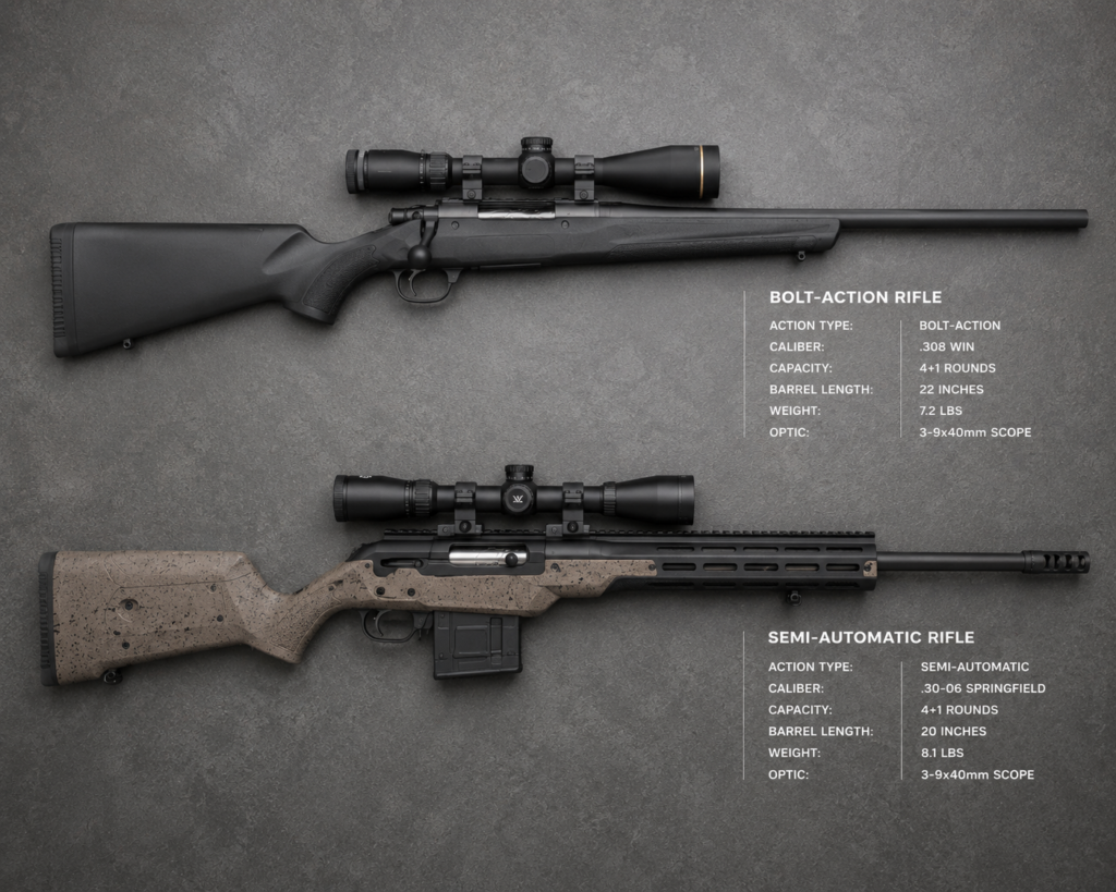 Bolt Action vs Semi Auto Hunting Rifles